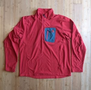 Eddie Bauer First Ascent 1/2 Zip Fleece Pullover Men's Large Red